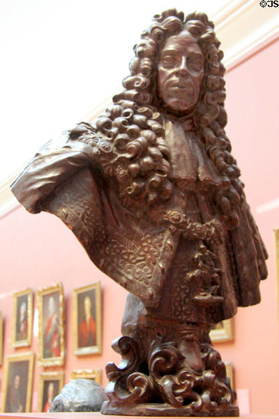 James VII (Scotland) & II (England) (1633-1701) terracotta bust at National Portrait Gallery of Scotland. Edinburgh, Scotland.