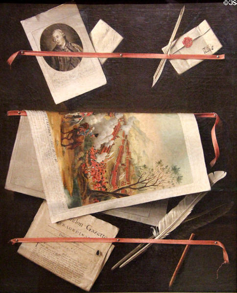 Culloden Quodlibet painting (1765) by Thomas Keyse at National Portrait Gallery of Scotland. Edinburgh, Scotland.