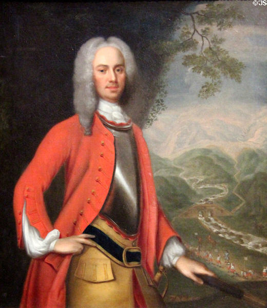 Field Marshall George Wade portrait (c1731) attrib. Johan Van Diest at National Portrait Gallery of Scotland. Edinburgh, Scotland.