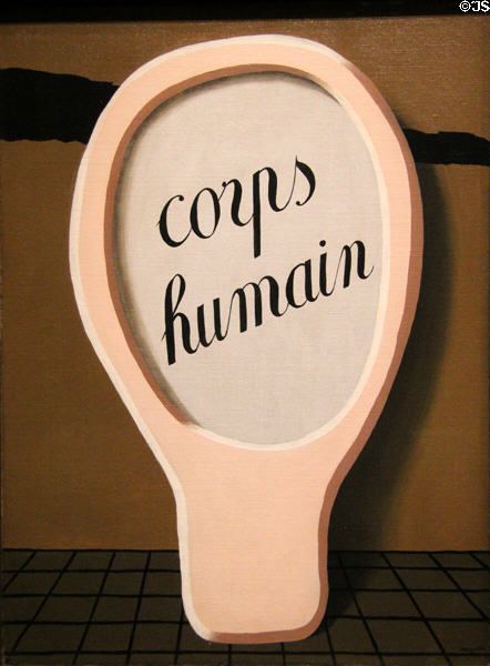 Magic Mirror painting (1929) by René Magritte at Scottish National Gallery of Modern Art Dean Gallery. Edinburgh, Scotland.