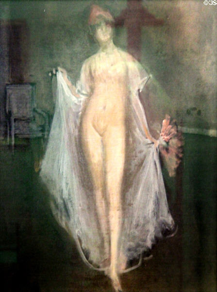 La Sylphide painting (1896-1900) by James McNeill Whistler at Hunterian Art Gallery. Glasgow, Scotland.