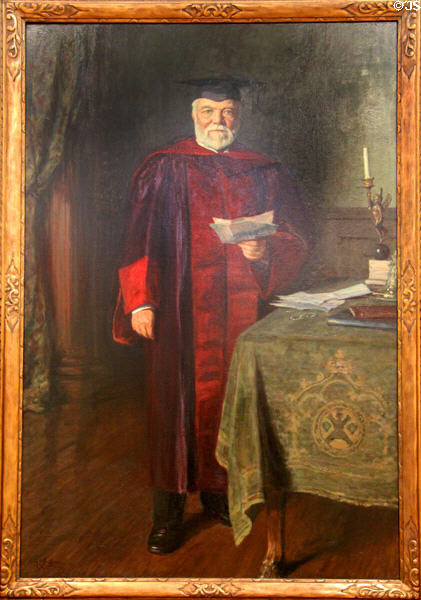 Andrew Carnegie, Rector of St Andrews University portrait (1926) by Howard Russell Butler at Andrew Carnegie Birthplace Museum. Dunfermline, Scotland.