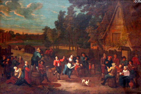 Village Merrymaking painting by David Teniers the Younger at Manderston House. Duns, Scotland.