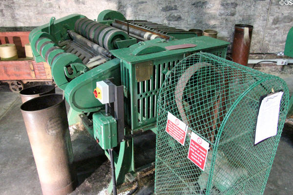 Jute drawing machine to remove irregularities in fibers at Verdant Works Museum. Dundee, Scotland.