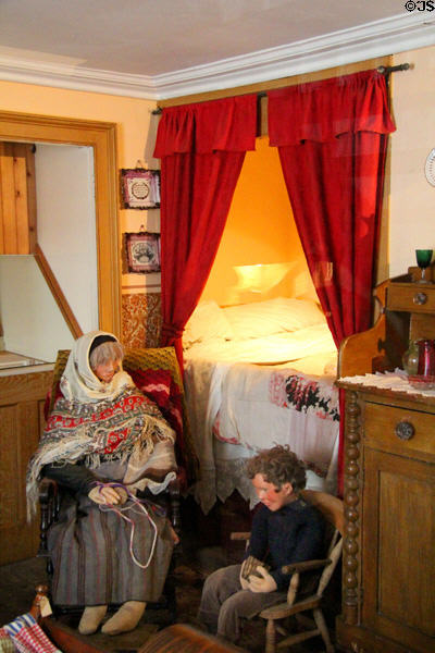 Inset bed in fisherman's cottage at Scottish Fisheries Museum. Anstruther, Scotland.