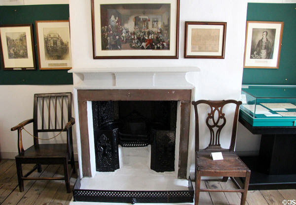 Exhibition room at Robert Burns House. Dumfries, Scotland.