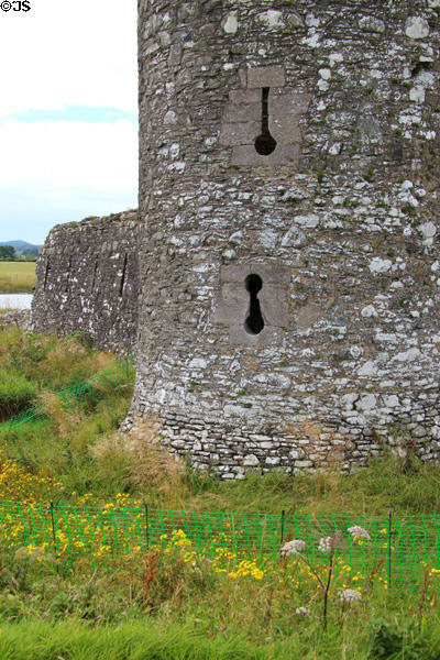 Defense slits at Threave Castle. Threave, Scotland.