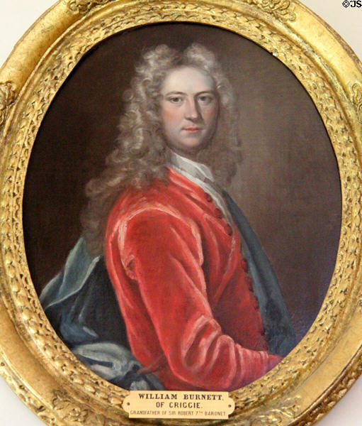 William Burnett of Criggie portrait (c1736) at Crathes Castle. Crathes, Scotland.