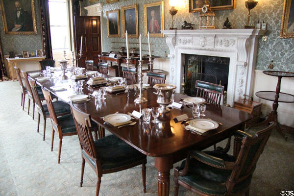 Dining room at Haddo House. Methlick, Scotland.