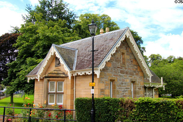 Gothic revival house opposite Elgin Cathedral. Elgin, Scotland.