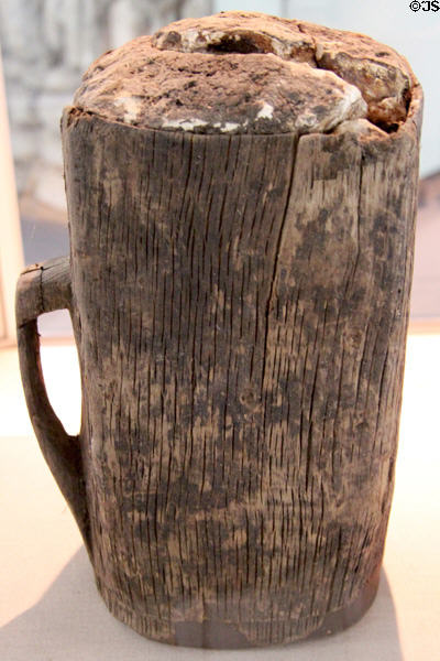 Mether or bog-butter box at Ulster American Folk Park. Omagh, Northern Ireland.