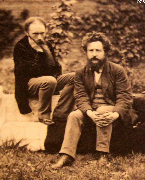 Edward Burne-Jones & William Morris photograph (1874) by Frederick Hollyer at Morris Gallery. London, United Kingdom.