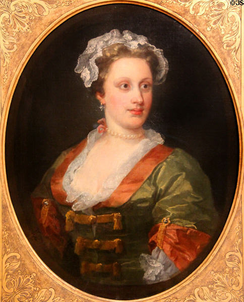 Beggar's Opera's actress Lavinia Fenton, Duchess of Bolton portrait (c1740-50) by William Hogarth at Tate Britain. London, United Kingdom.