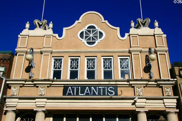 Cornice & parapet of Crown (now Atlantis) Theatre. Mobile, AL.