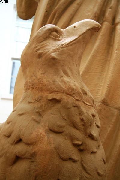 Eagle from base of Goddess of Liberty statue at Mobile Museum. Mobile, AL.