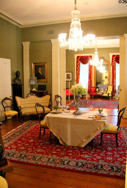 View of back & front parlors at Oakleigh Plantation. Mobile, AL.