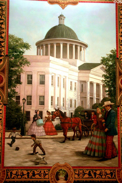 Mural of Barton Academy, first public school in Alabama, by Glidden Group in Battle House Hotel. Mobile, AL.