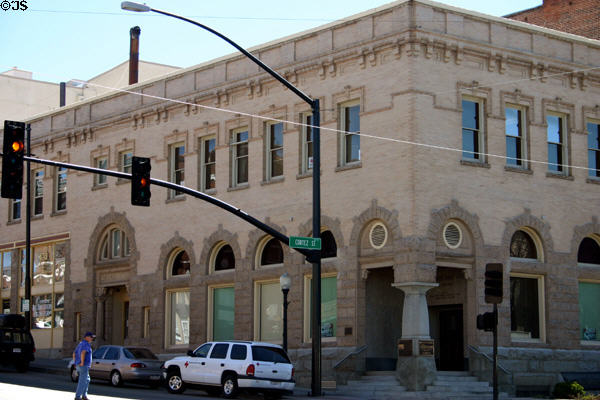 Bank of Arizona Building (1900) (101 E. Gurley St.) with corner entrance. Prescott, AZ. Style: Second Renaissance Revival.