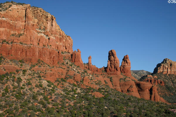 Rock formations of Sedona beside Holy Cross. Sedona, AZ.