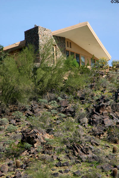 Detail mansion on hill above H.C. Price residence on N Tatum Blvd. Paradise Valley, AZ.