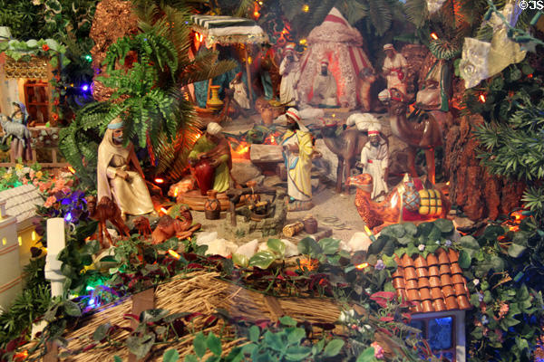Three wise men detail of El Nacimiento at Tucson Museum of Art. Tucson, AZ.