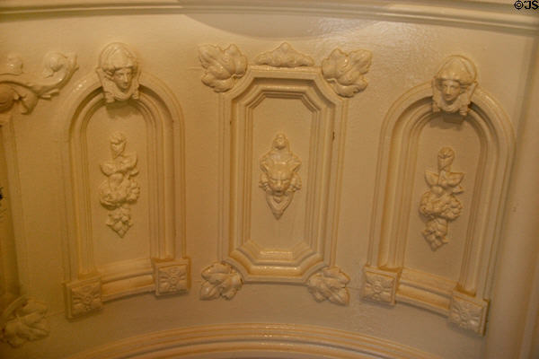 Entry wainscoting in entrance of California Governor's Mansion. Sacramento, CA.