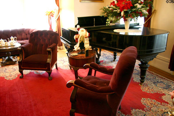 Piano room sitting room of California Governor's Mansion. Sacramento, CA.