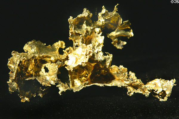 Gold nugget at Gold Rush History Center. Sacramento, CA.