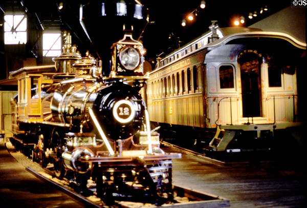North Pacific Coast No. 12 Sonoma 4-4-0 (1876) by Baldwin at California State Railroad Museum. Sacramento, CA.