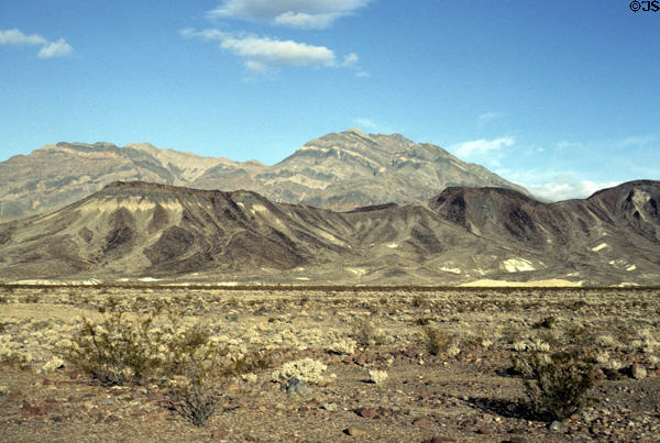 Death Valley National Park valley floor with flanking hills. CA.