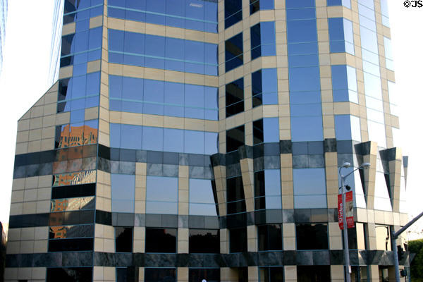 Ground level details of Westwood's The Tower. Los Angeles, CA.