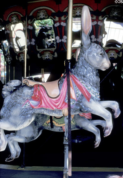 Carousel rabbit at Knott's Berry Farm. Buena Park, CA.