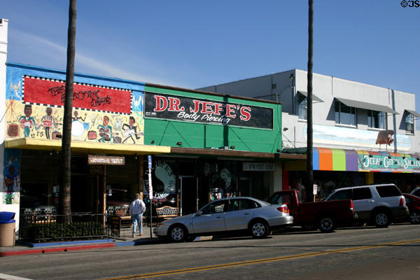 Newport Avenue laid back atmosphere in Ocean Beach. San Diego, CA.