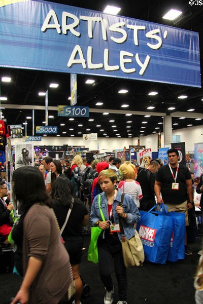 Artists' Alley where artists display their talents at Comic-Con International. San Diego, CA.