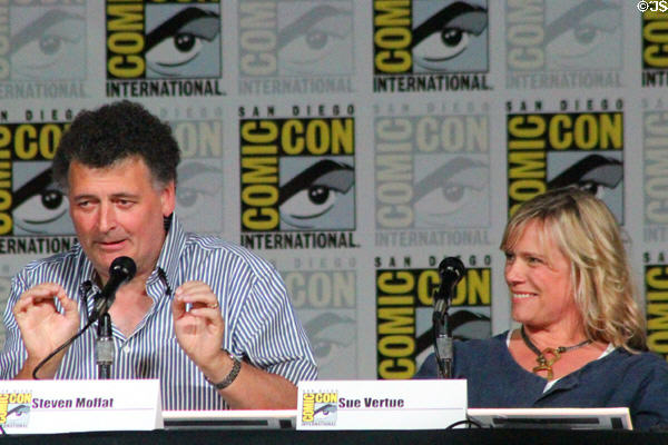 Steven Moffat & Sue Vertue of "Sherlock" at Comic-Con International. San Diego, CA.