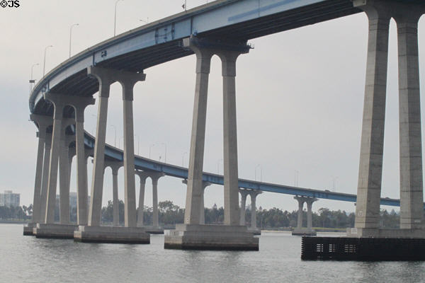 Curve of Coronado Bridge. San Diego, CA.