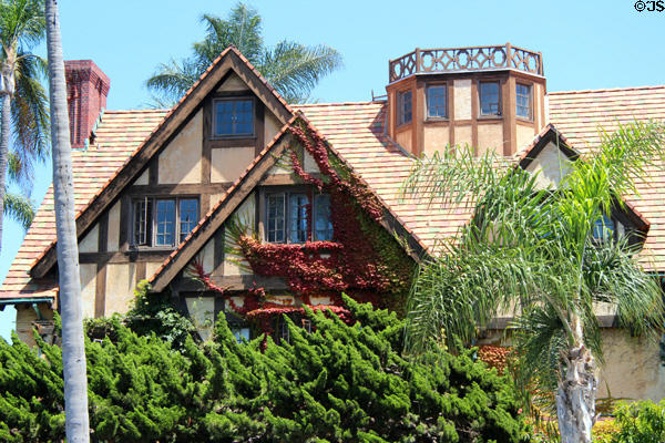 Craftsman detail of facade detail of Stephens-Terry House. Coronado, CA.