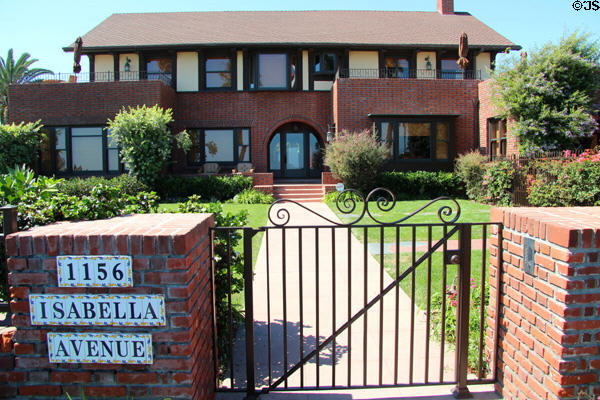 Tutt House (1910) (1156 Isabella Ave.). Coronado, CA. Architect: Irving Gill.
