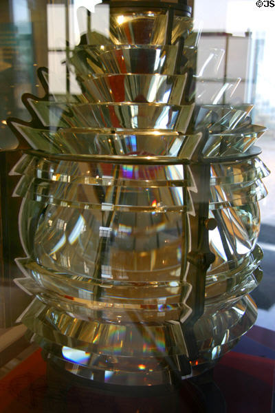 Fresnel lens at Old Point Loma Lighthouse at Cabrillo National Monument. San Diego, CA.