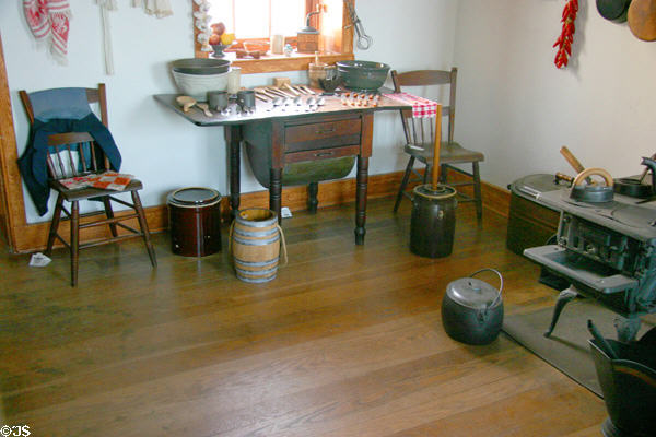 Kitchen in Old Point Loma Lighthouse residence. San Diego, CA.