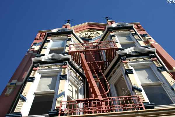 Yuma Building (1882) (633 5th Ave.) in Gaslamp Quarter. San Diego, CA. Architect: Armitage & Wilson.