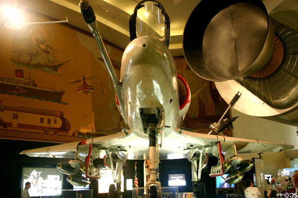 Douglas A-4B Skyhawk (1954-79) carrier attack bomber at San Diego Aerospace Museum. San Diego, CA.