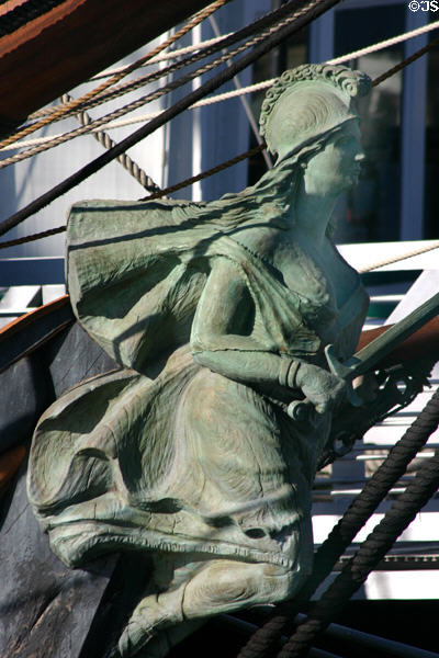 Figurehead of H.M.S. Surprise at Maritime Museum. San Diego, CA.