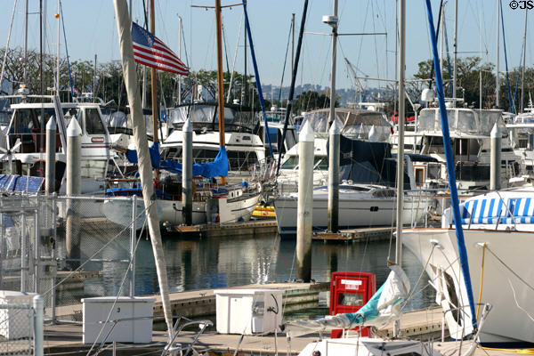 Pleasure craft in Marina. San Diego, CA.