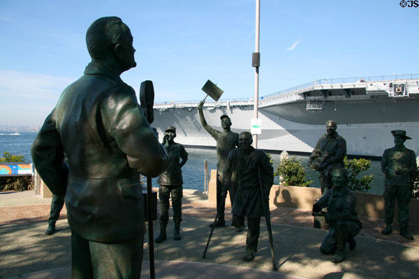 Bob Hope entertaining troops at National Salute to Bob Hope monument. San Diego, CA.