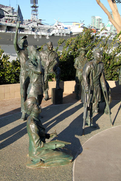 Sample of American troops detail at National Salute to Bob Hope monument. San Diego, CA.
