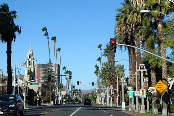 Riverside Mission Inn Ave. streetscape. Riverside, CA.