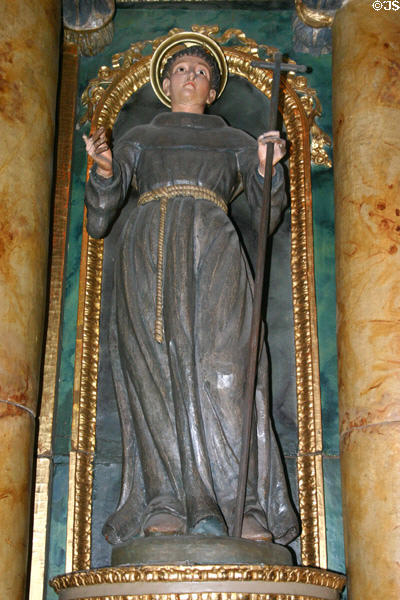 San Pasqual Baylon, a shepherd who became a master of theology, from right side altar of Mission Dolores. San Francisco, CA.