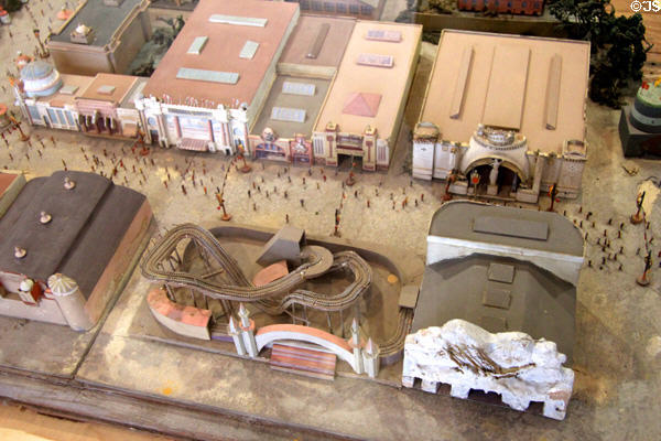 The Joy Zone midway detail of Panama-Pacific International Exposition (1915) model at California Historical Society. San Francisco, CA.