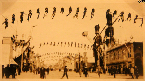 Print of The Joy Zone of Panama-Pacific International Exposition (1915) at California Historical Society. San Francisco, CA.